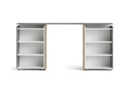 Nada Hoofdbord Met Opbergruimte 160 Cm, Betondecor/Wit Hoogglans.-Vente-unique Online