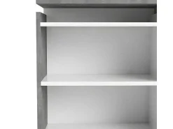Nada Hoofdbord Met Opbergruimte 160 Cm, Betondecor/Wit Hoogglans.-Vente-unique Online