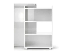 Nada Hoofdeinde 140 Cm Met 4 Planken Wit Hoogglans.-Vente-unique Discount