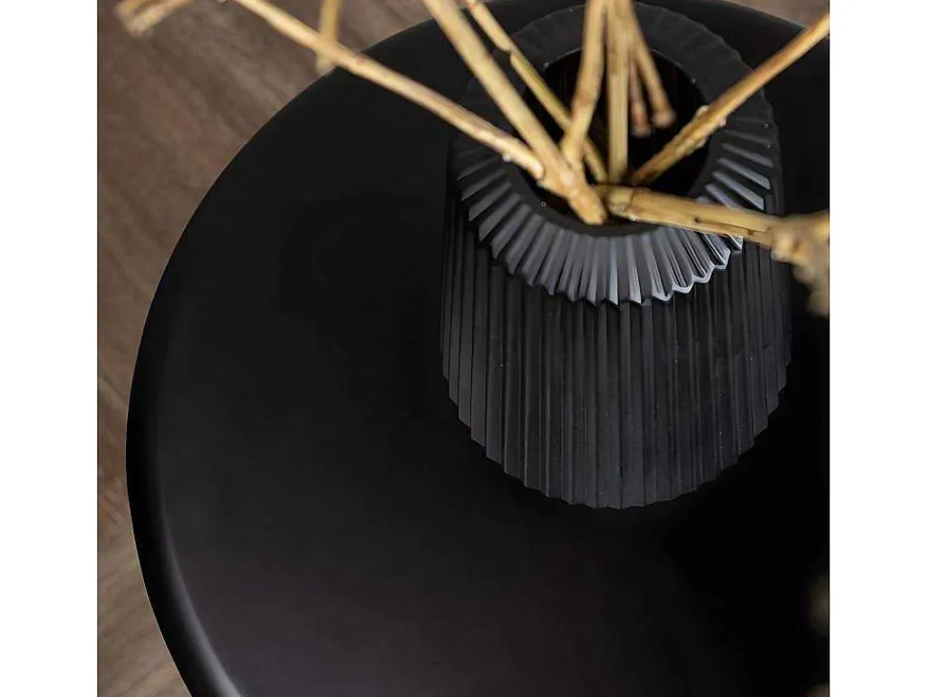 Namsos Salontafel , Bijzettafel O40Cm Zwart.-Venture Home Outlet
