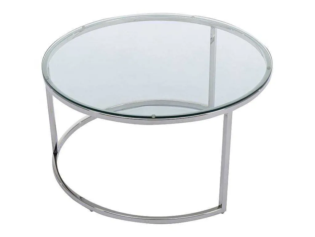 Nesttafels Van Gehard Glas En Roestvrij Staal - Zilver - Maevane Ii Van-PASCAL MORABITO Best
