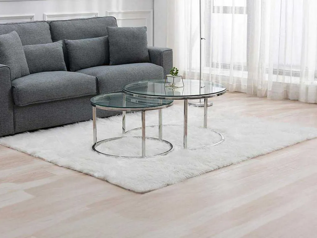 Nesttafels Van Gehard Glas En Roestvrij Staal - Zilver - Maevane Ii Van-PASCAL MORABITO Best