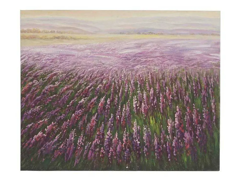 Olieverfschilderij Bloemenveld Handgeschilderd-Vente-unique