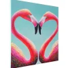 Olieverfschilderij Flamingo Handgeschilderd-Vente-unique Best