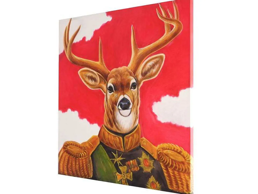 Olieverfschilderij Hert Handgeschilderd-Vente-unique Clearance