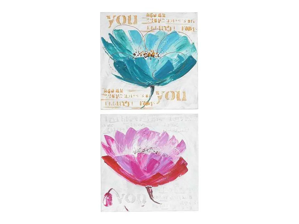 Olieverfschilderij Orchidee Handgeschilderd-Vente-unique Clearance