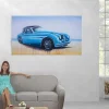 Olieverfschilderij Vintage Auto Handgeschilderd-Vente-unique New