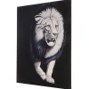 Olieverfschilderij Witte Leeuw Handgeschilderd-Vente-unique Outlet