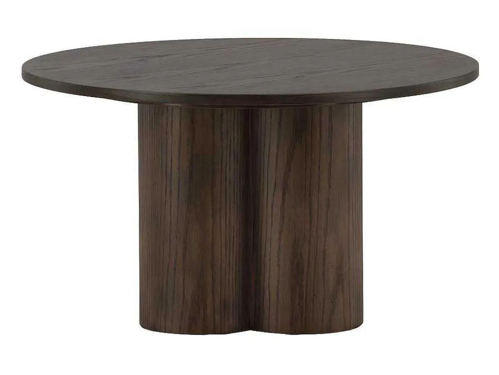 Olivia Salontafel O80Cm Bruin.-Vente-unique Clearance