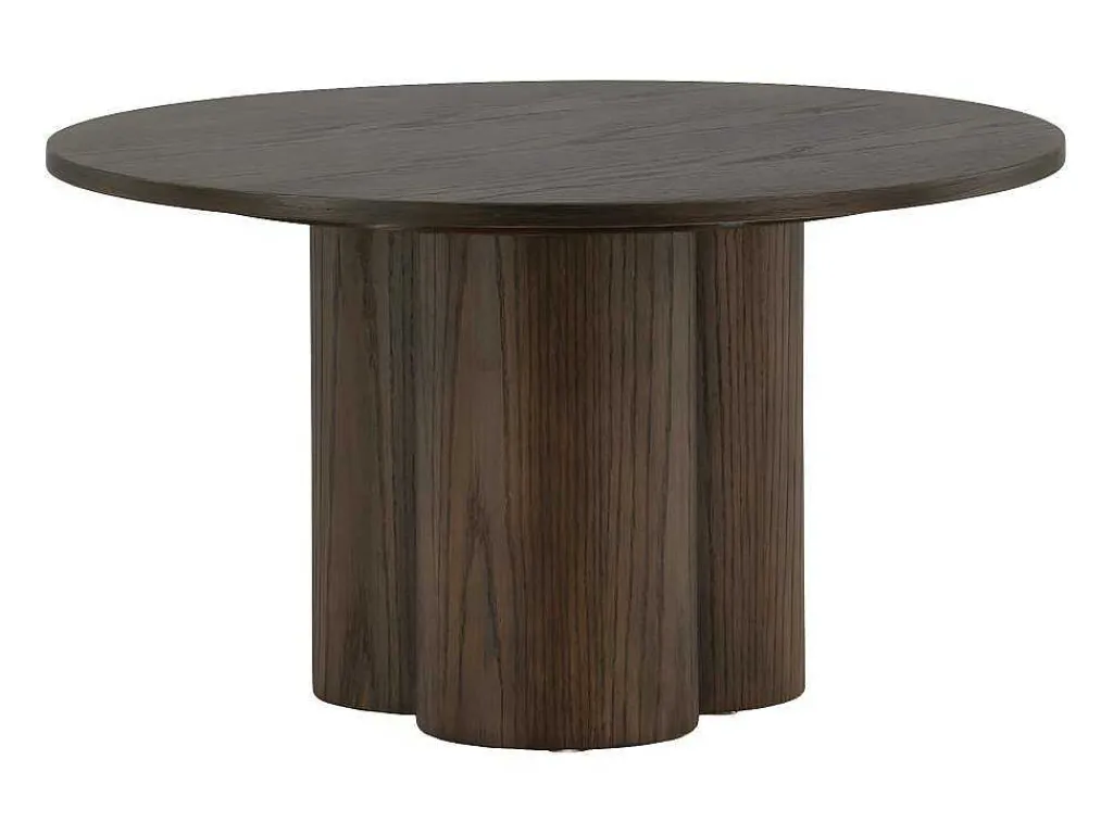 Olivia Salontafel O80Cm Bruin.-Vente-unique Clearance