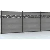 Omheining H181 Cm - Set Van 7 Latten In Composiet Met Decoratie + 1 Lichtgrijze Paal - Enola-EXPERTLAND Best