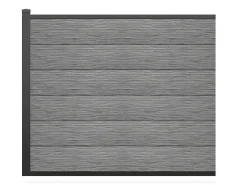 Omheining H156 Cm - Set Van 6 Latten In Composiet + 1 Lichtgrijze Paal - Enola-EXPERTLAND Outlet