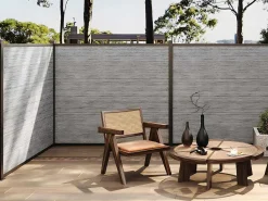 Omheining H156 Cm - Set Van 6 Latten In Composiet + 1 Lichtgrijze Paal - Enola-EXPERTLAND Outlet