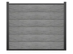 Omheining H156 Cm - Set Van 6 Latten In Composiet + 2 Lichtgrijze Palen - Enola-EXPERTLAND Best