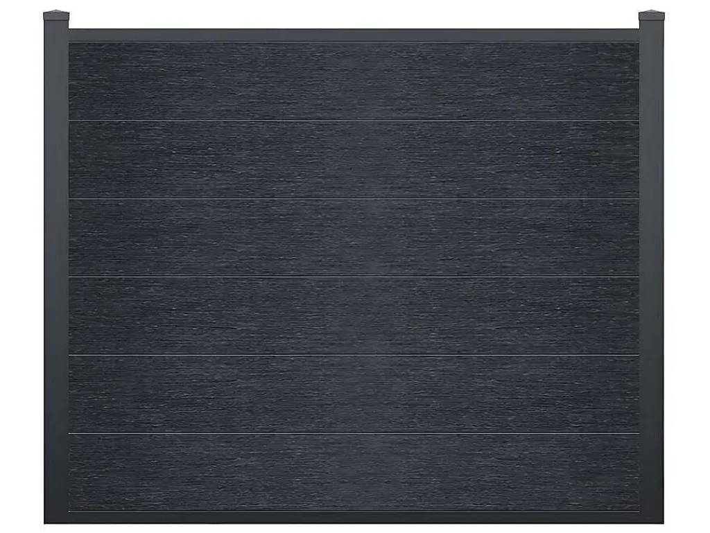 Omheining H156 Cm - Set Van 6 Latten In Composiet + 2 Antraciet Palen - Enola-EXPERTLAND Outlet