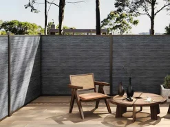 Omheining H156 Cm - Set Van 6 Latten In Composiet + 2 Antraciet Palen - Enola-EXPERTLAND Outlet