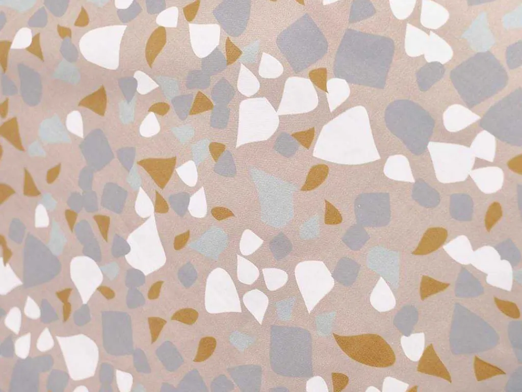 Omkeerbaar Dekbedovertrek Terrazzo Van Katoen 57 Draden /Cm - Dekbedhoes 220 X 240 Cm + 2 Kussenslopen 63 X 63 Cm - Meerdere Kleuren - Terazino-OZAIA Online