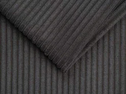 Omkeerbare Express-Hoekslaapbank Van Antracietgrijs Ribfluweel - Bed Met Brede Latten 140 Cm - Matras 14 Cm Loreto-Vente-unique Clearance
