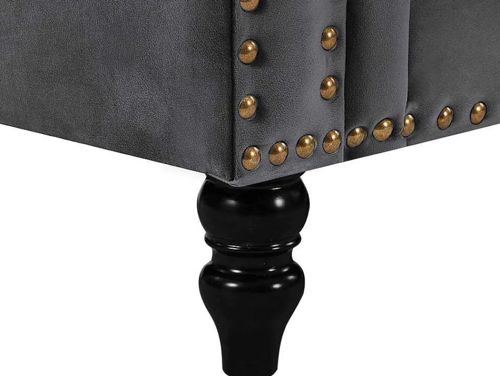 Omkeerbare Hoekbank Van Antracietkleurig Velours Turner-Vente-unique Hot