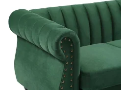 Omkeerbare Hoekbank Van Spargroen Velours Trumbo-Vente-unique Best