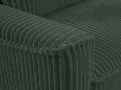 Omkeerbare Hoekslaapbank Van Groen Ribfluweel Met Brede Ribbels Asturio-Vente-unique Discount
