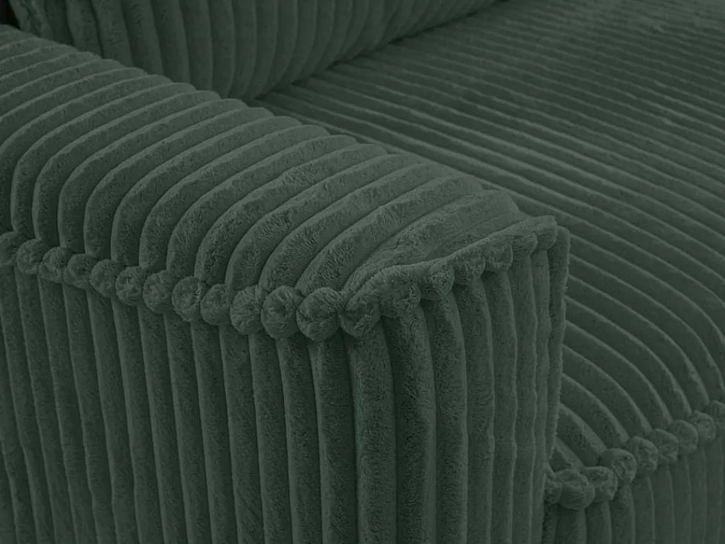 Omkeerbare Hoekslaapbank Van Groen Ribfluweel Met Brede Ribbels Asturio-Vente-unique Discount