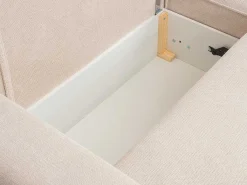 Omkeerbare Hoekslaapbank Van Beige Stof Met Textuur Asturio-Vente-unique New