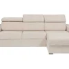 Omkeerbare, Snel Om Te Bouwen Slaapbank Met Hoek In Beige Stof - Bed Van 140 Cm - Matras 14 Cm - Vizir-Vente-unique Clearance