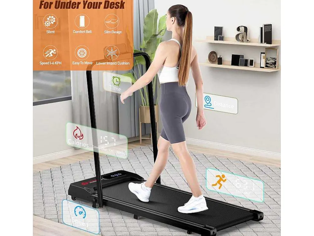 Onder Bureau Loopband 1-6Km/H Wandelen Jogging Machine Voor Thuiskantoor Met Opvouwmogelijkheid-Vente-unique Clearance