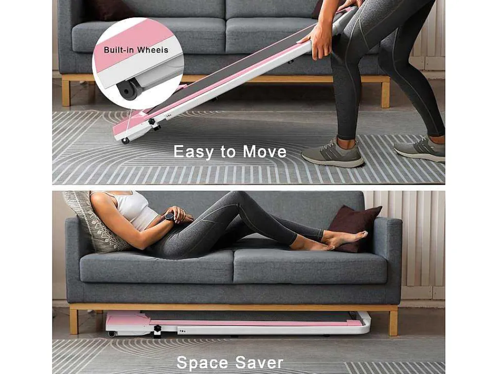 Onder Bureau Loopband 1-6Km/H Wandelen Jogging Machine Voor Thuiskantoor Met Opvouwmogelijkheid-Vente-unique Discount