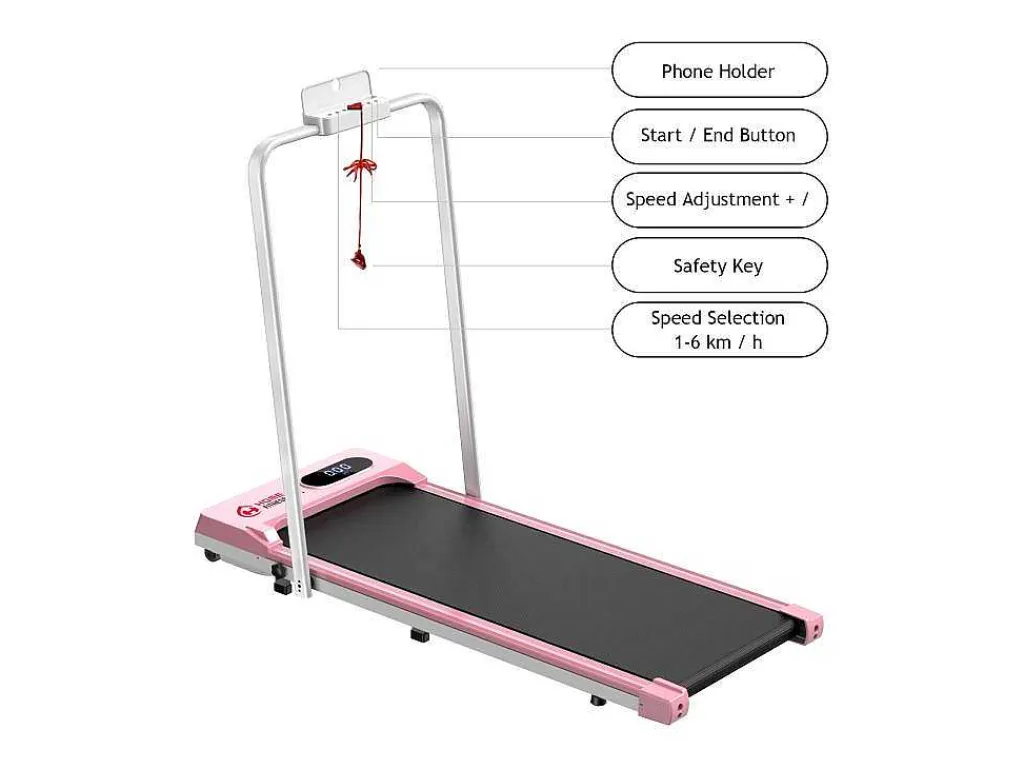 Onder Bureau Loopband 1-6Km/H Wandelen Jogging Machine Voor Thuiskantoor Met Opvouwmogelijkheid-Vente-unique Discount