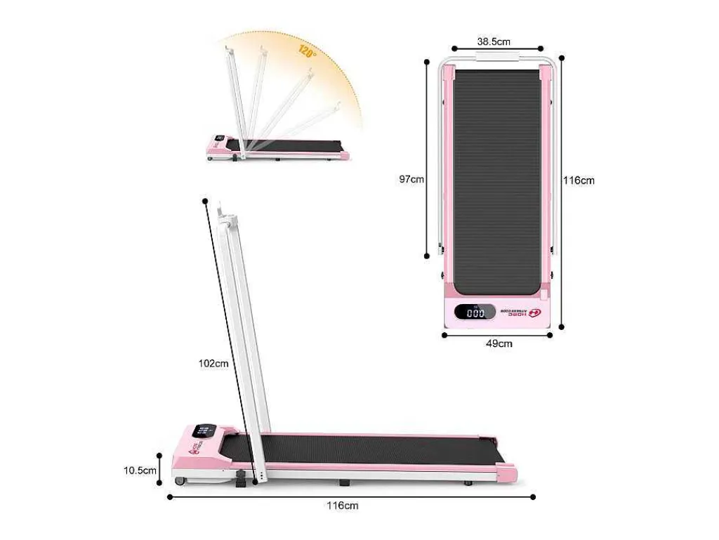 Onder Bureau Loopband 1-6Km/H Wandelen Jogging Machine Voor Thuiskantoor Met Opvouwmogelijkheid-Vente-unique Discount