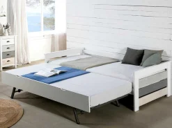 Onderschuifbed Celiane - 2 X 90 X 190 Cm - Mdf - Wit-Vente-unique Outlet
