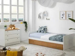 Onderschuifbed Juliette - 2 X 90 X 190 Cm - Wit-Vente-unique Outlet