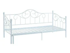 Onderuitschuifbed Sebille - Metaal - 90 X 200 Cm - Wit-Vente-unique