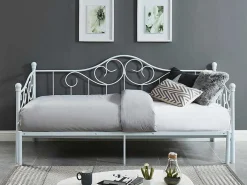 Onderuitschuifbed Sebille - Metaal - 90 X 200 Cm - Wit-Vente-unique
