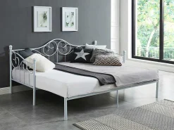 Onderuitschuifbed Sebille - Metaal - 90 X 200 Cm - Wit-Vente-unique