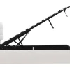 Opbergbed 180 X 200 Cm - Pu Leer - Led'S - Lattenbodem - Wit-Vente-unique Hot