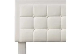 Opbergbed 180 X 200 Cm - Pu Leer - Led'S - Lattenbodem - Wit-Vente-unique Hot