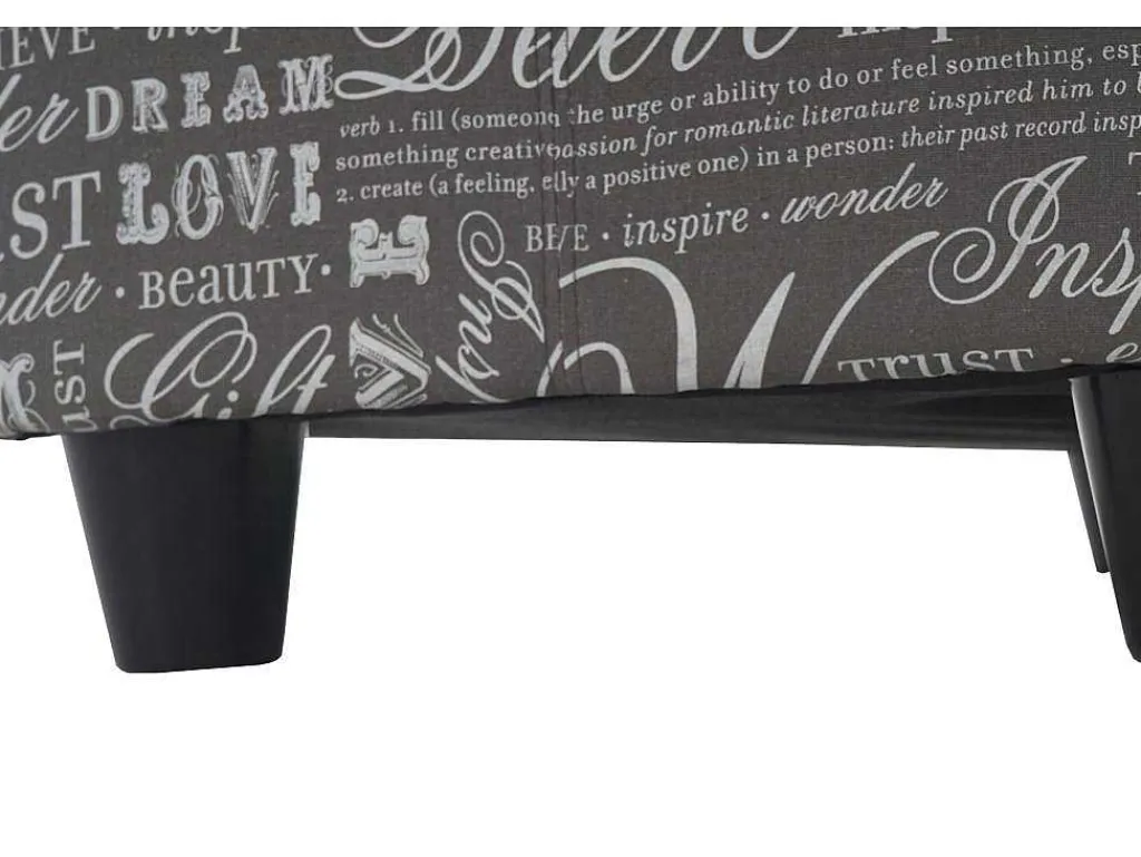 Opbergkist Kriens, Belettering, Grijs-Vente-unique Outlet