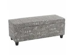 Opbergkist Kriens, Belettering, Grijs-Vente-unique Outlet