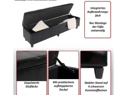 Opbergkist Kriens Xxl, Zwart-Vente-unique Best