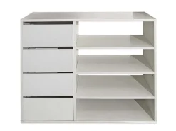 Opbergmeubel En Schoenenkast Emeric - 4 Laden & 4 Nissen - Wit-Vente-unique Clearance