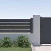 Opengewerkt Hek H80,3 X L188,6 Cm In Donkergrijs Aluminium - Primo-EXPERTLAND New