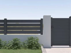 Opengewerkt Hek H80,3 X L188,6 Cm In Donkergrijs Aluminium - Primo-EXPERTLAND New