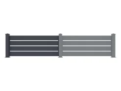 Opengewerkte Uitbreiding Voor Het Hek H80,3 X L178,3 Cm In Donkergrijs Aluminium - Primo-EXPERTLAND New