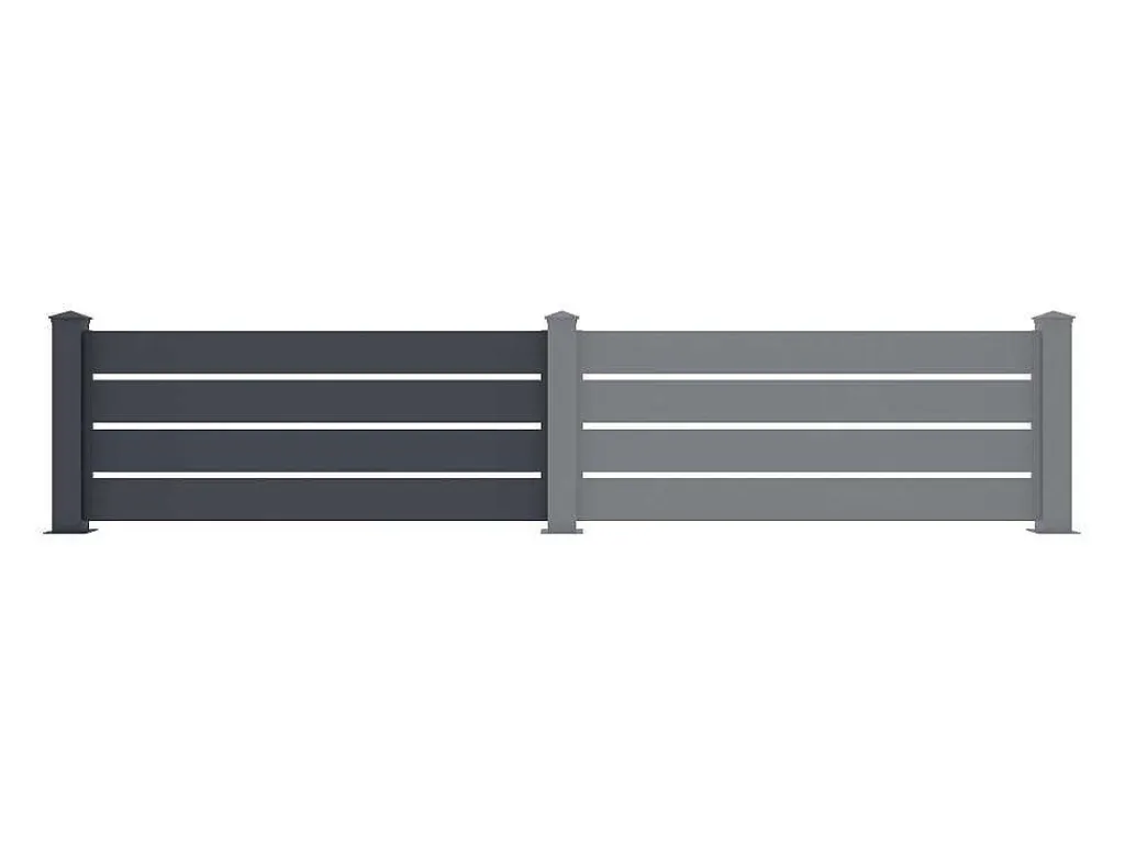 Opengewerkte Uitbreiding Voor Het Hek H80,3 X L178,3 Cm In Donkergrijs Aluminium - Primo-EXPERTLAND New