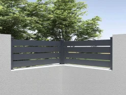 Opengewerkte Uitbreiding Voor Het Hek H80,3 X L178,3 Cm In Donkergrijs Aluminium - Primo-EXPERTLAND New