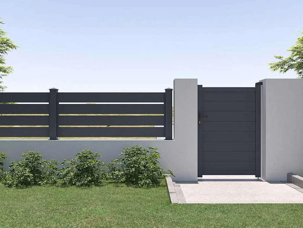 Opengewerkte Uitbreiding Voor Het Hek H80,3 X L178,3 Cm In Donkergrijs Aluminium - Primo-EXPERTLAND New