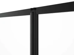 Opklapbaar Badscherm Van Matzwart Metaal - 120 X 140 Cm - District-Shower & Design